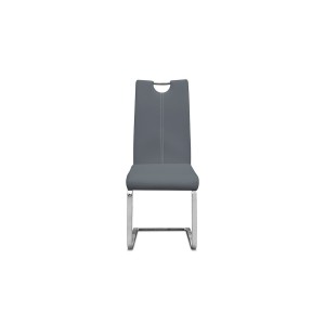 Chaise SOFI PU Gris, dimension H99 x L43 x P57 cm, idéal pour votre cuisine ou salle à manger
