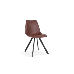 Chaise EMET PU Brun foncé, dimension H83 x L46 x P60 cm, idéal pour votre cuisine ou salle à manger