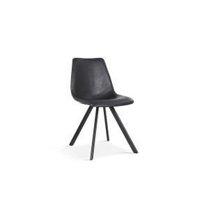 Chaise EMET PU Noir, dimension H83 x L46 x P60 cm, idéal pour votre cuisine ou salle à manger