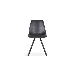 Chaise EMET PU Noir, dimension H83 x L46 x P60 cm, idéal pour votre cuisine ou salle à manger