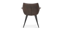 Chaise MILANO PU Micro fibre Brun, dimensions: H81 x L69 x P77 cm, idéal pour votre salle a manger ou cuisine