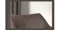 Chaise MILANO PU Micro fibre Brun, dimensions: H81 x L69 x P77 cm, idéal pour votre salle a manger ou cuisine