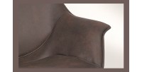Chaise MILANO PU Micro fibre Brun, dimensions: H81 x L69 x P77 cm, idéal pour votre salle a manger ou cuisine