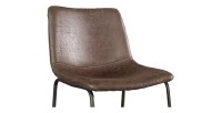 Chaise de comptoir MANCO PU Brun foncé, dimensions : H93 x L48 x P56 cm, idéal pour votre cuisine\comptoir