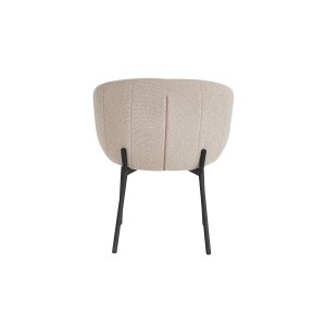 Chaise SEVILLE Tissu bouclé Sable, dimension H79 x L57 x P62, idéal pour votre cuisine ou salle à manger