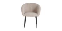 Chaise SEVILLE Tissu bouclé Sable, dimension H79 x L57 x P62, idéal pour votre cuisine ou salle à manger