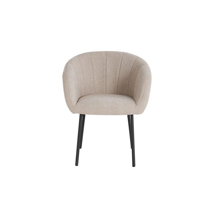 Chaise SEVILLE Tissu bouclé Sable, dimension H79 x L57 x P62, idéal pour votre cuisine ou salle à manger