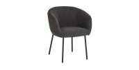 Chaise SEVILLE Tissu bouclé Gris, dimension H79 x L57 x P62, idéal pour votre cuisine ou salle à manger