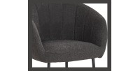 Chaise SEVILLE Tissu bouclé Gris, dimension H79 x L57 x P62, idéal pour votre cuisine ou salle à manger