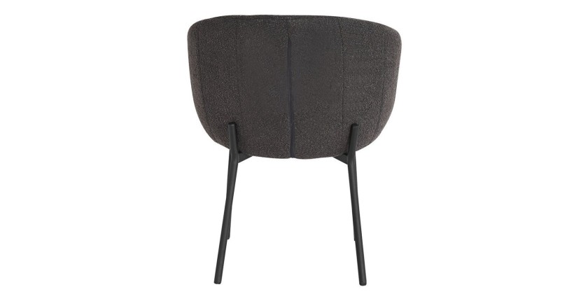 Chaise SEVILLE Tissu bouclé Gris, dimension H79 x L57 x P62, idéal pour votre cuisine ou salle à manger