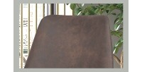 Chaise MICRA PU Micro fibre Brun, dimensions: H86 x L49 x P61 cm, idéal pour un salon de prestige