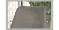 Chaise MICRA PU Micro fibre gris, dimensions: H86 x L49 x P61 cm, idéal pour un salon de prestige
