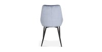 Chaise MICRA Velours Bleu, dimensions: H86 x L49 x P61 cm, idéal pour un salon de prestige