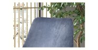 Chaise MICRA Velours Bleu, dimensions: H86 x L49 x P61 cm, idéal pour un salon de prestige