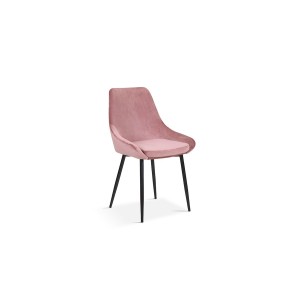 Chaise MICRA Velours Rose, dimensions: H86 x L49 x P61 cm, idéal pour un salon de prestige