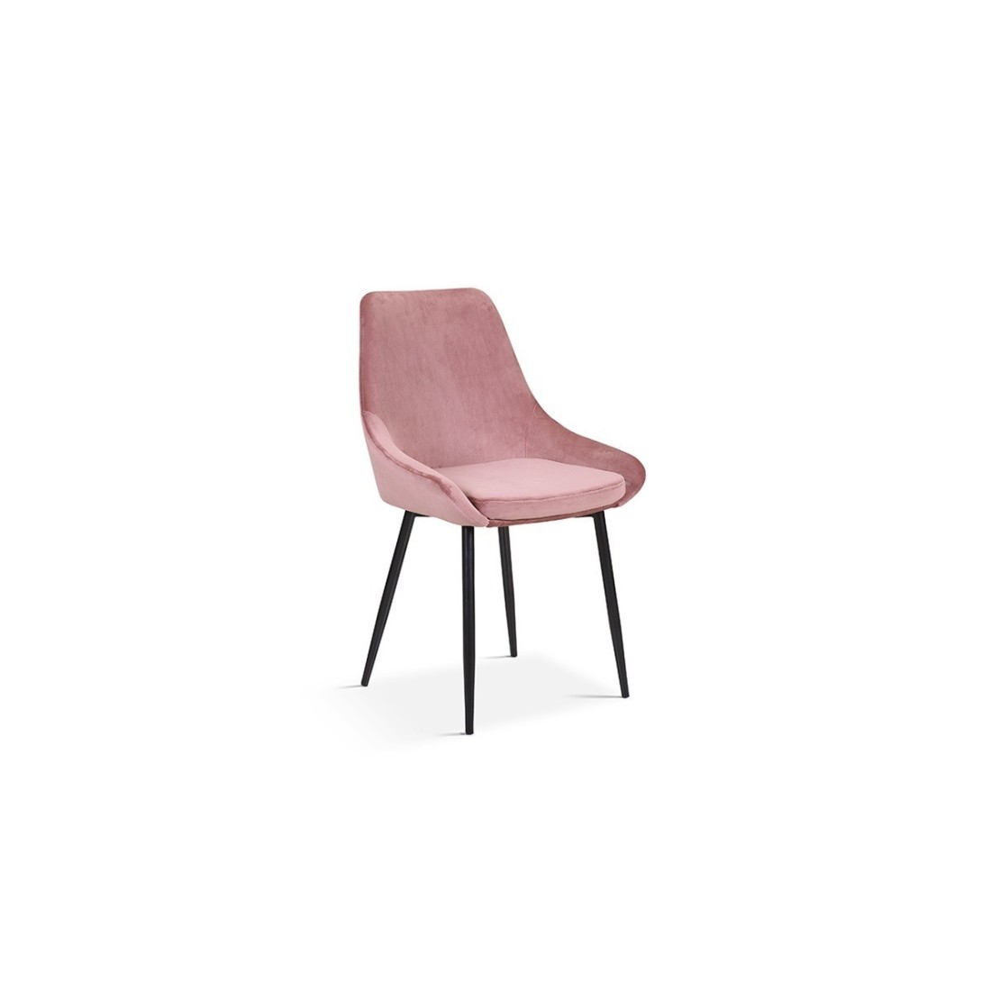 Chaise MICRA Velours Rose, dimensions: H86 x L49 x P61 cm, idéal pour un salon de prestige