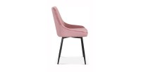 Chaise MICRA Velours Rose, dimensions: H86 x L49 x P61 cm, idéal pour un salon de prestige