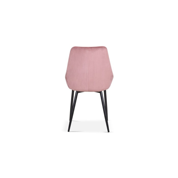 Chaise MICRA Velours Rose, dimensions: H86 x L49 x P61 cm, idéal pour un salon de prestige