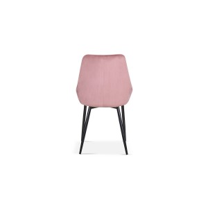 Chaise MICRA Velours Rose, dimensions: H86 x L49 x P61 cm, idéal pour un salon de prestige