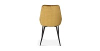 Chaise MICRA Velours Or, dimensions: H86 x L49 x P61 cm, idéal pour un salon de prestige