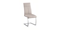 Chaise ALI PU Capuccino, dimensions: H101 x L42 x P61 cm, idéal pour une salle a manger unique