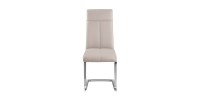 Chaise ALI PU Capuccino, dimensions: H101 x L42 x P61 cm, idéal pour une salle a manger unique