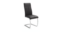 Chaise ALI PU Noir, dimensions: H101 x L42 x P61 cm, idéal pour une salle a manger unique