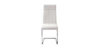 Chaise ALI PU Blanc, dimensions: H101 x L42 x P61 cm, idéal pour une salle à manger unique