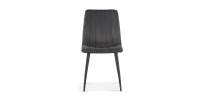 Chaise BRUCE Velours Gris, dimensions: H86 x L45 x P55 cm, idéal pour une salle à manger design et moderne