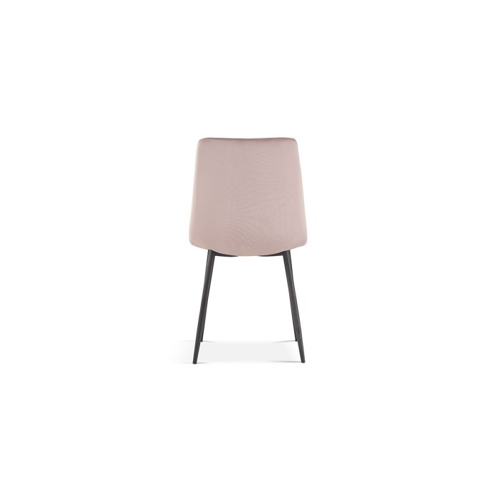 Chaise BRUCE Velours Rose, dimensions: H86 x L45 x P55 cm, idéal pour une salle à manger design et moderne