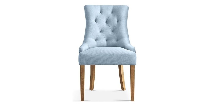 Chaise ROYA Tissu bleu, dimension H93 x L56 x P60, idéal pour votre cuisine ou salle à manger