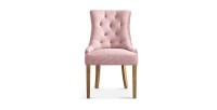 Chaise ROYA Tissu rose, dimension H93 x L56 x P60, idéal pour votre cuisine ou salle à manger