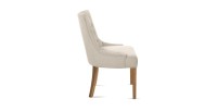 Chaise ROYA Tissu Sable, dimension H93 x L56 x P60, idéal pour votre cuisine ou salle à manger