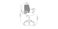 Chaise de bureau JOSH Tissu filet, idéal pour un bureau confortable et moderne