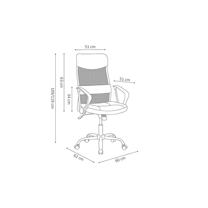 Chaise de bureau JOY Tissu filet, idéal pour un bureau confortable et design
