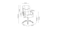 Chaise de bureau LIDA PU Noir, un choix confortable et élégant pour votre bureau