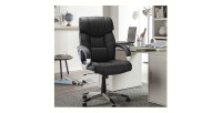 Chaise de bureau LIDA PU Noir, un choix confortable et élégant pour votre bureau
