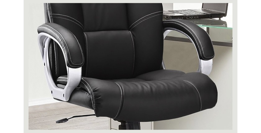 Chaise de bureau LIDA PU Noir, un choix confortable et élégant pour votre bureau