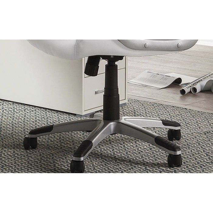 Chaise de bureau JOHN PU Blanc, un choix confortable et élégant pour votre bureau