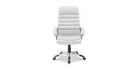 Chaise de bureau JOHN PU Blanc, un choix confortable et élégant pour votre bureau