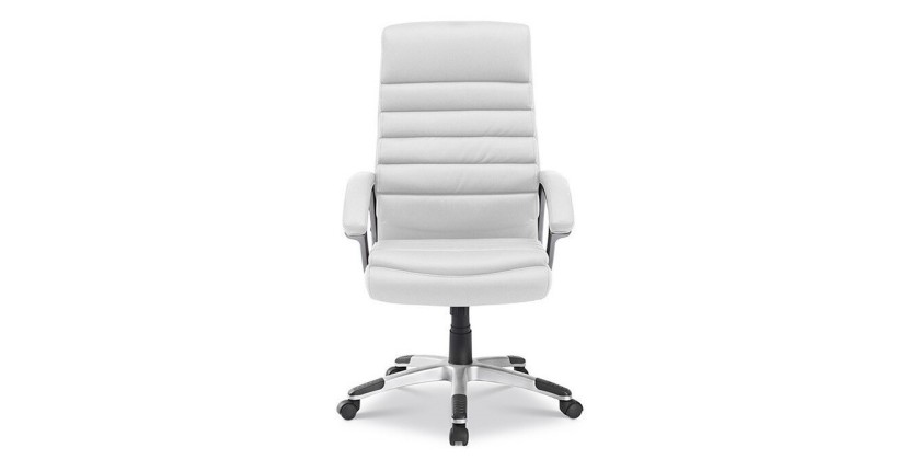 Chaise de bureau JOHN PU Blanc, un choix confortable et élégant pour votre bureau