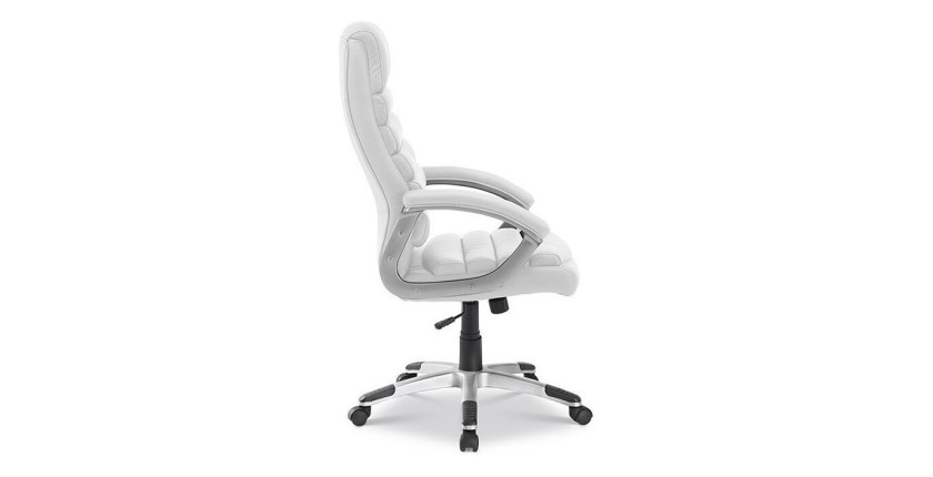Chaise de bureau JOHN PU Blanc, un choix confortable et élégant pour votre bureau