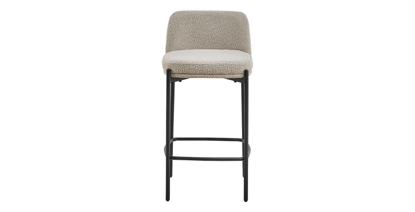 Chaise de comptoir ELISE couleur sable, dimensions H91 x L44 x P42, idéal pour un comptoir moderne