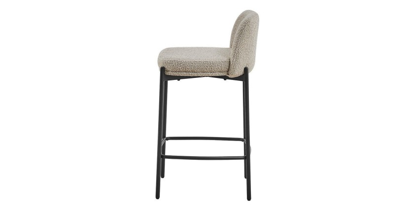 Chaise de comptoir ELISE couleur sable, dimensions H91 x L44 x P42, idéal pour un comptoir moderne