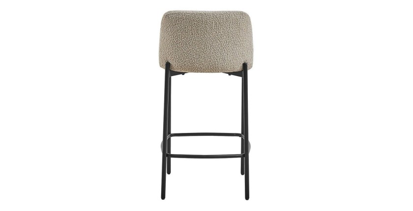 Chaise de comptoir ELISE couleur sable, dimensions H91 x L44 x P42, idéal pour un comptoir moderne