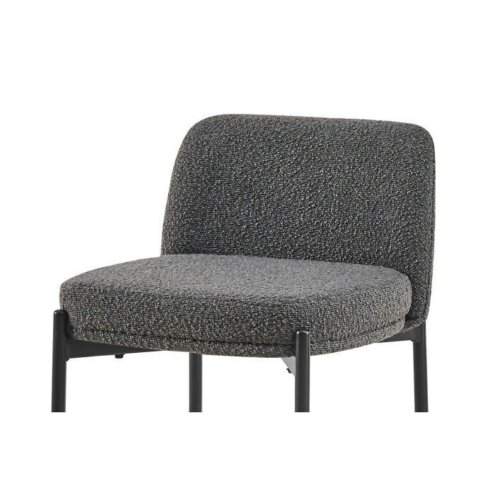 Chaise de comptoir ELISE couleur grise, dimensions H91 x L44 x P42, idéal pour un comptoir moderne