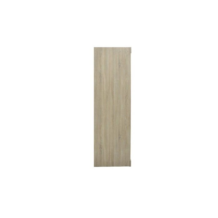 Garde Robe MILS, armoire 2 portes coulissantes avec miroir coloris chêne sonoma, idéal pour une chambre design