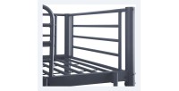 Lit en métal superposé 90x200 cm SAMMY, coloris gris foncé
