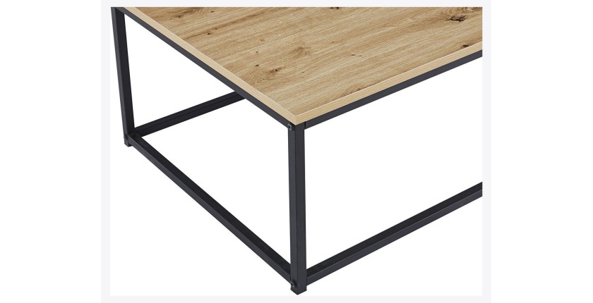 Table basse EWING en chêne vieilli, idéal pour un salon unique