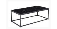 Table basse EWING effet marbre noir, idéal pour un salon unique